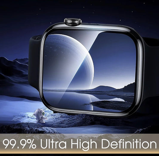 Seven Packs of Apple Watch Screen Protectors, Series 9 8 7 41mm, TPU Screen Protectors for iWatch S9 S8 S7, Complete Coverage, Bubble-Free, and Clear PC Case