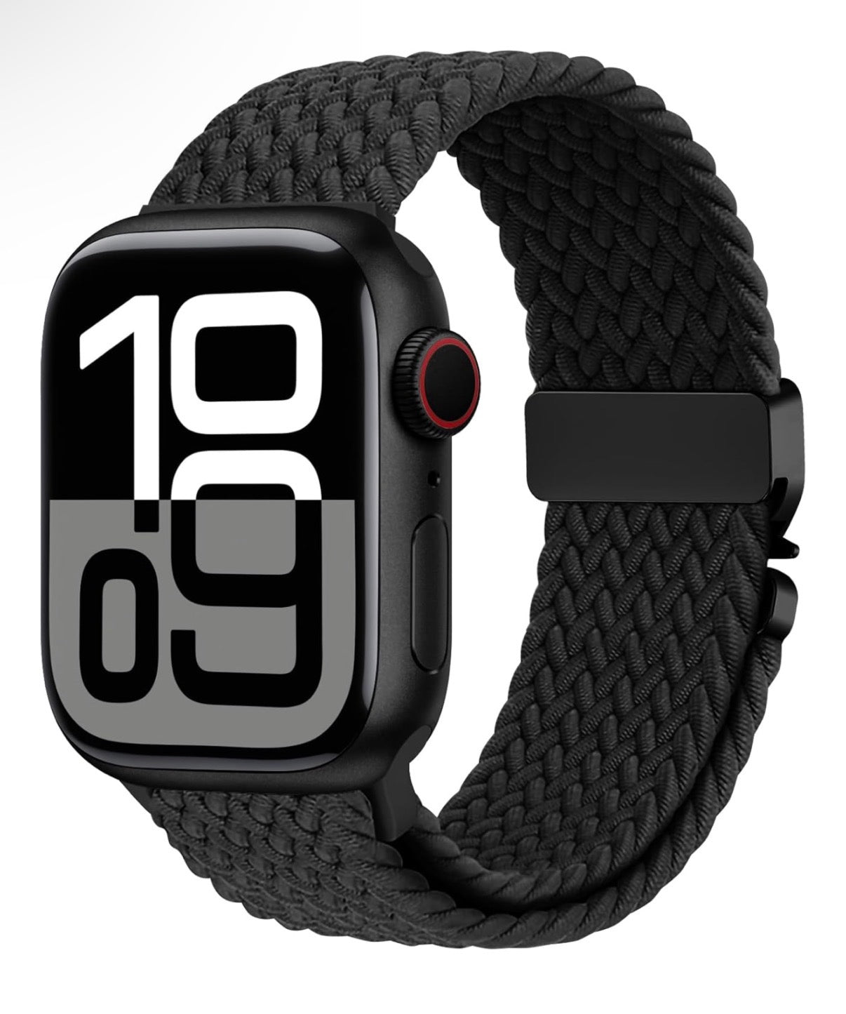 Generic Braided Stretch Solo Loop for Apple Watch (38–46mm), Elastic Nylon Sport Band with Parachute Buckle for Series 3–11, SE & Ultra 2