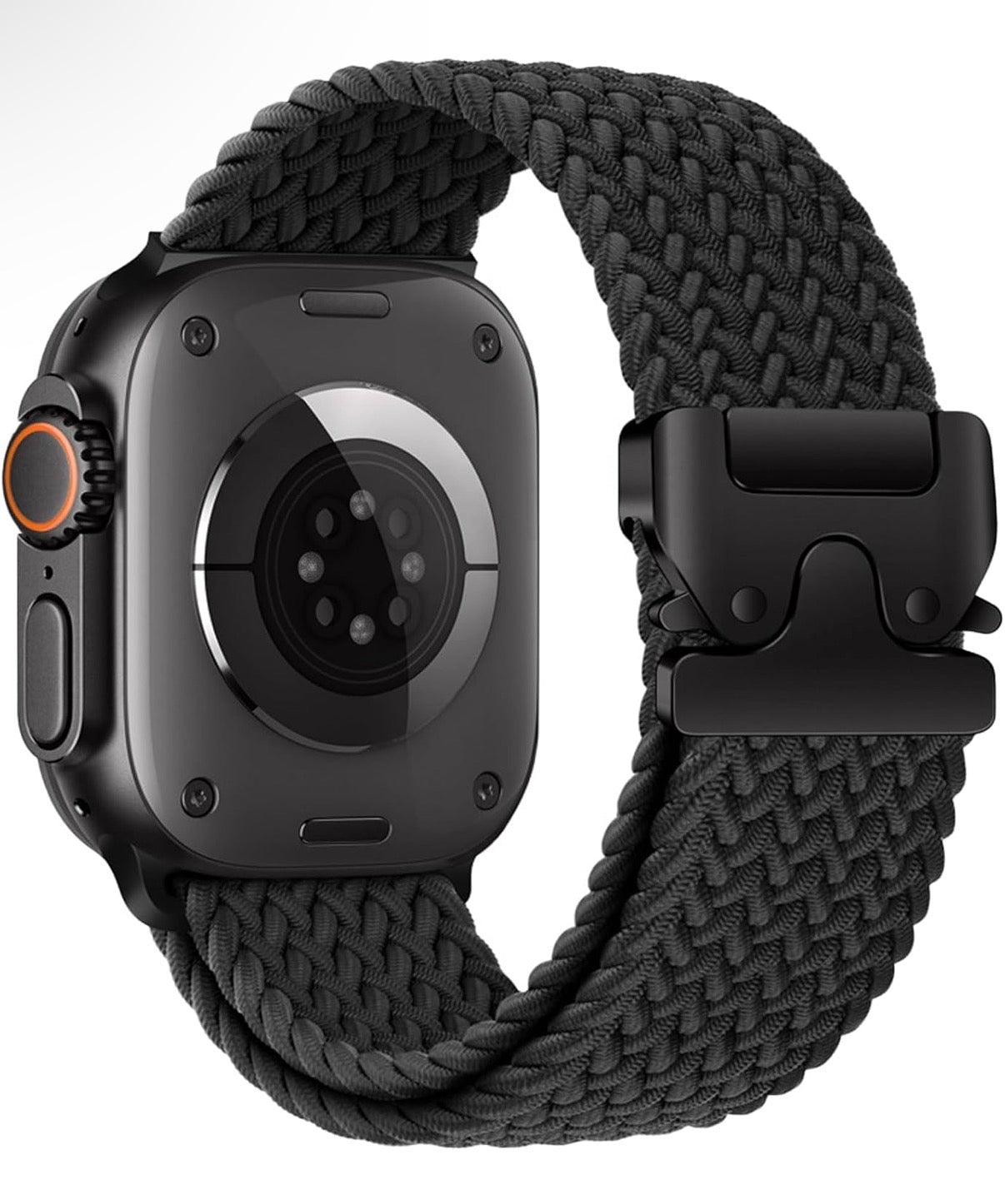 Generic Braided Stretch Solo Loop for Apple Watch (38–46mm), Elastic Nylon Sport Band with Parachute Buckle for Series 3–11, SE & Ultra 2