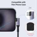 Short Usb C Cable 3.1 Right Angle [1.5Ft 2 Packs], 5A Fast Charging, 10Gbbps Hig