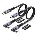 Short Usb C Cable 3.1 Right Angle [1.5Ft 2 Packs], 5A Fast Charging, 10Gbbps Hig