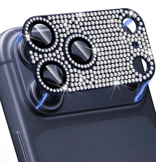 iPhone 17 Pro Camera Lens Protector – 9H Tempered Glass, Dark Blue