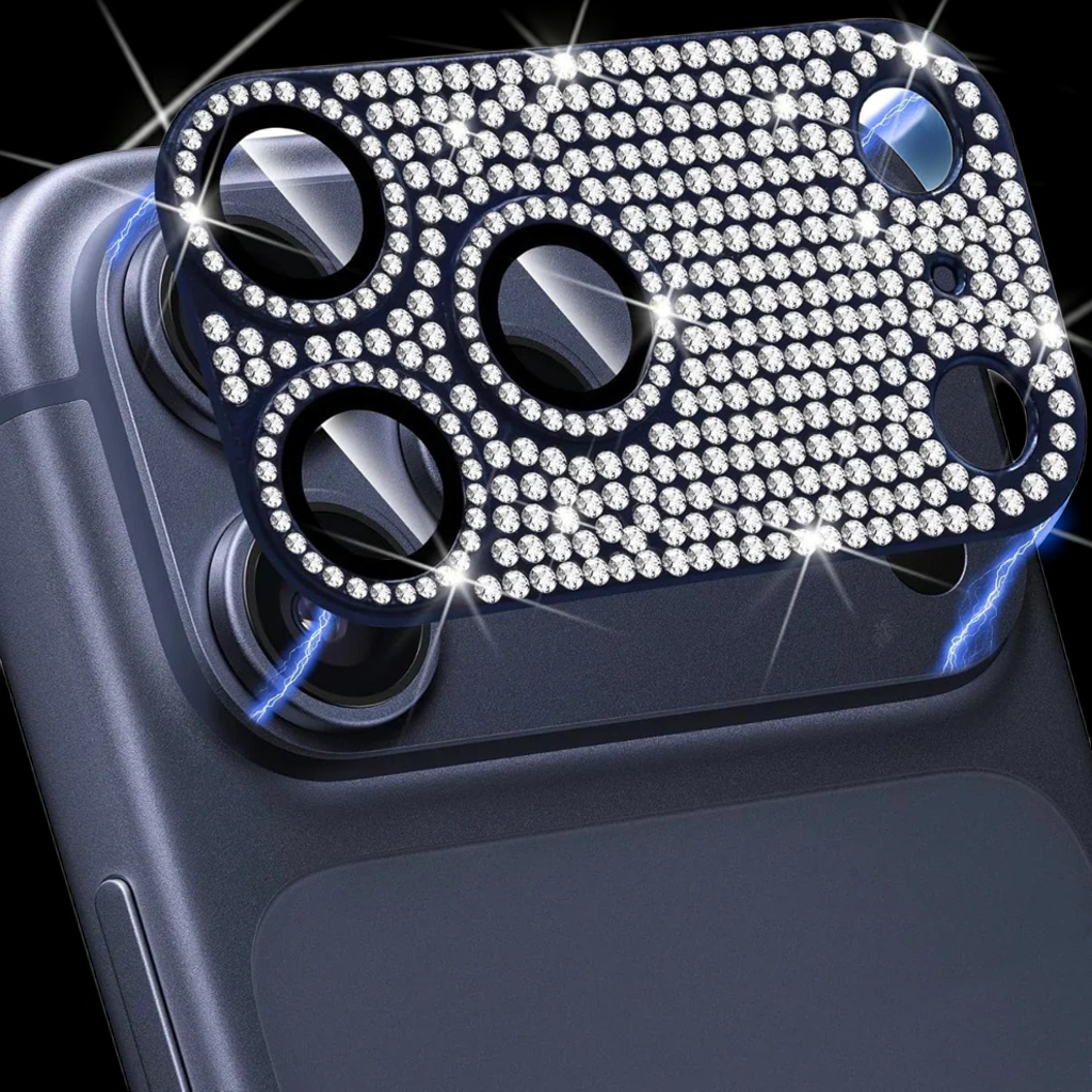 iPhone 17 Pro Camera Lens Protector – 9H Tempered Glass, Dark Blue