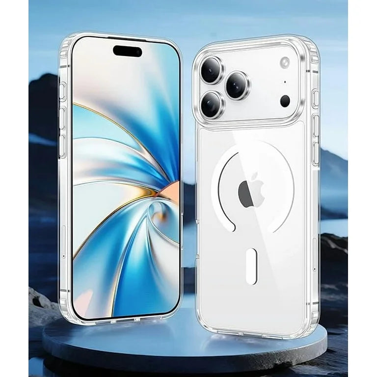 iPhone 17 Pro Case - Compatible with MagSafe, Military-Grade Drop Protection, Shockproof, Wireless Charging, Thin Transparent Cover—Crystal Clear