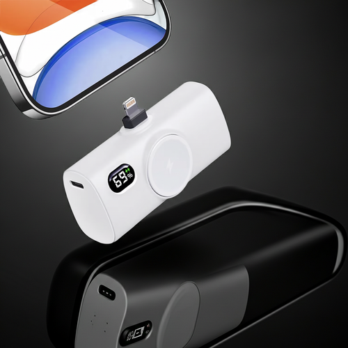 Portable Power Bank with Digital Display for Lightning Port iPhones - Compatible with iPhone 14/13/12 Series