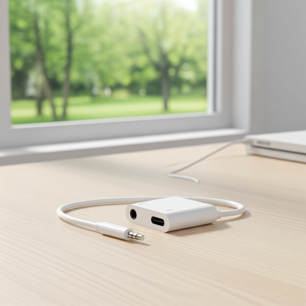 USB-C to 3.5mm Audio Adapter with PD Charging for iPhone 15/16 Pro Max – 2 Pack