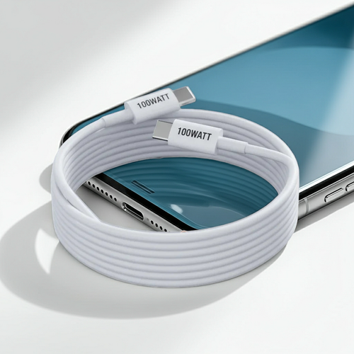 100W USB-C Cable 6FT, 5A PD Fast Charging Type-C Cable for Apple, Samsung, Google, Dell, HP & Lenovo Devices