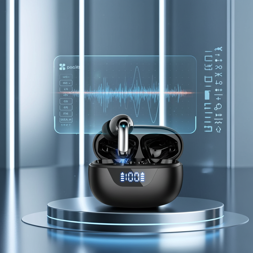 Wireless Bluetooth 5.3 Earbuds, 48H Playtime, ENC Mic, LED Charging Case, IP7 Waterproof